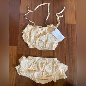 Reverie Threads Margaret Outfit in Pale Yellow (12-18m)
